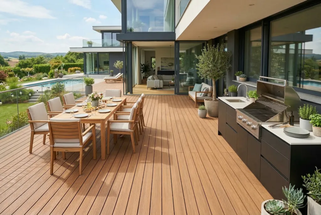 structa deck weather resistant composite wood decking project.