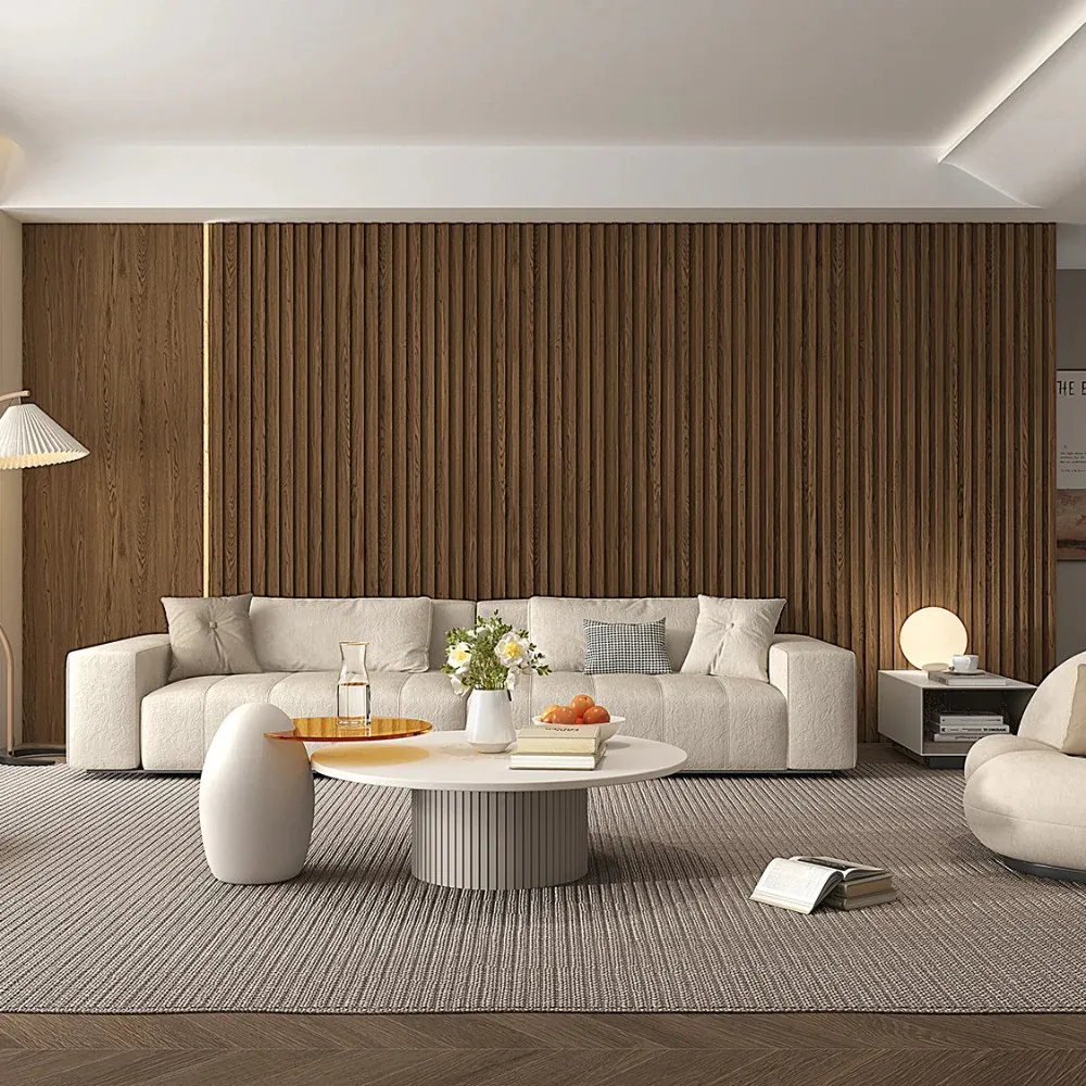 structa deck wpc fluted slat wall panel walnut