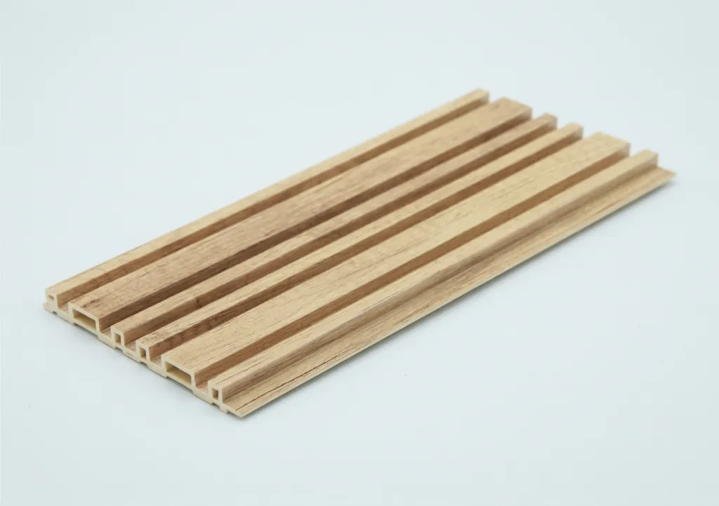 natural wood wpc wall panel cross section sample