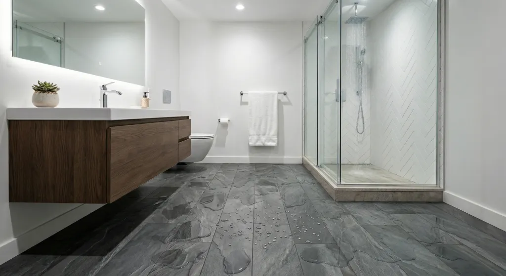 oak spc flooring bathroom commercial grade scaled