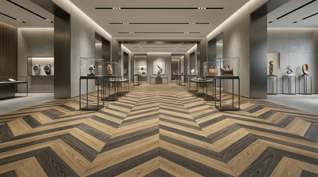 waterproof vinyl flooring in modern look